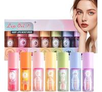 7PCS Hydrating Lip Oil Set,Color Changing Lip Gloss,Tinted Lip Balm,Long Lasting Moisturizing Lipstick for Women,Long Lasting Lips/tick Provid Beautiful,Colour Lipsti/ck without Smudging,Lightweight