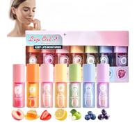 7PCS Hydrating Lip Oil Set,Mini Lip Oil Set with Magic Color Changing L/ip Gloss & Deep Moisturizing Balm,Fruity Flavored,Clear & Non-Sticky Gloss,Multi-Purpose L/ip Care & Makeup Gift