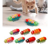 7Pcs Interactive Cat Toys, Electronic Jumping Bug Cat Toy, Mini Cute Ladybug, Battery Operated Interactive Pet Toy with Lifelike Movement for Indoor Cats Kitten Chasing, Playing, Entertainment (7PCS)