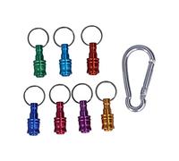 7Pcs Keychain Extension Bar Fast Change Screwdriver Bit Holder Adapter, 1/4in Hex Shank, Aluminium Alloy Bit Carrier for Electric Handheld Screwdrivers, Drill Bits and Hex Sockets