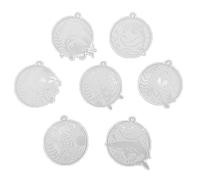 7Pcs Keychain Mold Set Unique Chains Pendant Resin Marine Creatures Silicone Molds for Craft Lovers Novelty Keychain Mold