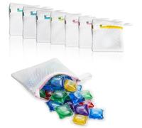 7Pcs Laundry Pod Bag, Mesh Laundry Bag for Travel Organisation, Small Laundry Bag for Delicate Garment Protection, Assorted Colours Including Yellow, Blue, Green and Pink