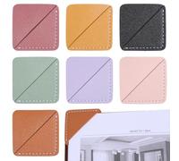 7PCS Leather Corner Bookmark, Square Leather Bookmarks for Women, 7 Colors Corner Bookmarks, Book Accessories, an Ideal Choice for Reading Enthusiasts, Teachers and Students