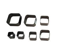 7pcs Leather Hole Punch, 7 Size Square Leather Craft Cutting Tool Hollow Square Puncher 20/25/30/35/40/45/50mm Hole Punch Set for DIY Leather Craft