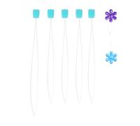 7Pcs Long Punch Needle Threaders,10" Needle Threaders for Punch Needles Embroidery Floss Cross Stitch,Plastic Flower Head Sewing Machine Needle Threader for Hand Sewing
