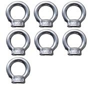 7PCS M6 Lifting Eye Nut,M6 Ring Nut,304 Stainless St-eel Eyenuts,Stainless St-eel M/6 E/ye N/ut,Female Threaded Hardware Fastener N/uts,Ring Shape Female Thread Nu/ts Fastener for Lifting Fixing