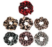 7pcs Made Of Leopard Pattern Hair Ring, Leopard Print Headband, Elastic Hair Ring, Hair Accessories For Women And Girls Elastic Loan Ring.