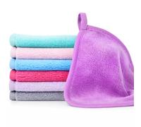 7PCS Makeup Remover Cloth, Makeup Eraser Cloth Cleaning Reusable Face Wash Cloths for All Skin Types Face Wash Soft Make up Towels Facial Cleansing Cloths for Women 6" X 6.3"