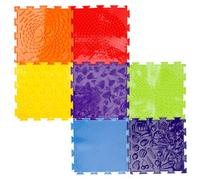 7pcs Massage Sensory Mats, Fun Rainbow Set of Sensory Mat Assorted Pattern Sensory Play Mats for Textured Floor Massage Mat for Kids Baby Game Mat