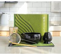 7Pcs Matcha Tea Set with Ceramic Bowl, Ceramic Cup,Bamboo Whisk,Tea Spoon, Holder,Stainless Steel Sifter,Tea Towel-Complete Matcha Making Kit for Traditional Japanese Tea Ceremony
