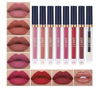 7Pcs Matte Liquid Lipstick + 1Pcs Lip Plumper Makeup Set Kit, Long-lasting Waterproof Velvet Lip Gloss Set, Pigmented Lip Makeup Gift Sets for Girls and Women
