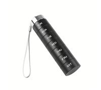 7pcs Metal Pill Organizers, Stackable Portable Waterproof Travel Pill Box, Large Aluminum Alloy(Black 1PC)