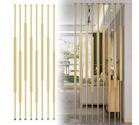 7pcs Metal Room Dividers s, 108in High Decorative Office Partition for Living Room, Ceiling Mounted Wall Panels, Space Separator - Modern Design