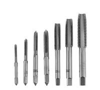 7pcs Metric Hand Taps, Bearing Steel Taper Tap Set Threading Tool for Wood/Aluminum/Plastic, M3/M4/M5/M6/M8/M10/M12