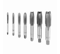 7pcs Metric Thread Tap Set, Steel Tap Tapping Tool Hand Tap Set M3, M4, M5, M6, M8, M10, M12