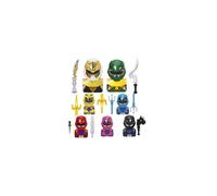 7Pcs Mighty Morphin Power Rangers Building Block Minifigures Kids Toys Assembling Model Toys