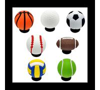 7PCS Mini 3D Ball Hole Shoe Charms DIY Matching Shoe Decoration Golf Tennis Softball Fit Clogs Sandals Shoe
