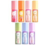7Pcs Mini Lip Oil Gloss Set,Colour Changing Lipstick,Tinted Lip Balm,L-Ip Gloss Set,Fruit Li-P Oil,Fruit-Flavored Plumping,Long Lasting Lipgloss,Moisturizing And No-Sticky Li-P Care Kit(7 Flavors)
