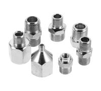 7pcs Mini Male Airbrush Quick Disconnect Connector Metal Silver