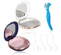 7pcs Mouth Guard Case Set, Mouthguard Retainer Cases, Denture Box with Denture Brush and Aligner Removal Tools, Retainers Case Retainer Box False Teeth Container for Cleaning False Teeth