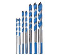 7Pcs Multi Purpose Tip Drill Bits Set 4-12mm Multi Construction Hole Saw Cutter for Concrete Masonry Ceramics Tiles Wood Plastic Metal Sheets and Aluminum CNC Milling Tool