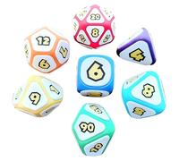 7PCS Mushroom Party Tabletop Role-Playing Game Dice,Cool Games DND Dice Set D D Family Tabletop Dice