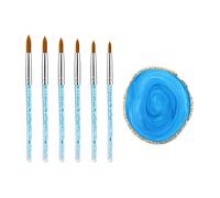 7Pcs Nail Brushes for Nail Art with Palette,Professional Nais Art Brush Tools,Gel Polish Nails Design Painting for 3D Design DIY Manicure Home Salon Use