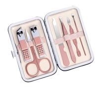 7Pcs Nail Clipper Set, Portable Travel Manicure Set Stainless Steel & Carbon Steel Mini Manicure Kit Exquisite Rose Gold Kit for Women and Men