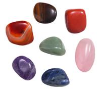 7pcs Natural Crystal Stones Seven Colour Polished Irregular Decorative