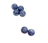 7pcs Natural Stone Crystal 16mm Agate Ball - Non-Porous Spherical Ornament for DIY Projects(26-BlueDot)