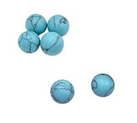 7pcs Natural Stone Crystal 16mm Agate Ball - Non-Porous Spherical Ornament for DIY Projects(32-GreenPine)