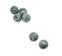 7pcs Natural Stone Crystal 16mm Agate Ball - Non-Porous Spherical Ornament for DIY Projects(33-Greenpoint)