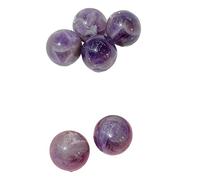 7pcs Natural Stone Crystal 16mm Agate Ball - Non-Porous Spherical Ornament for DIY Projects(35-Amethyst)