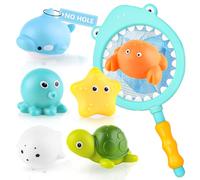 7PCS No Hole Baby Bath Toys Mould Free Sea Animal Bath Toys Set
