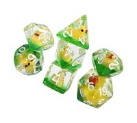 7Pcs/pack Resins Dices Multi-Sided Dices Different Size Digital Number Kids Educational Toy Board Game Set Role Playing Game Set
