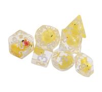 7Pcs/pack Resins Dices Multi-Sided Dices Different Size Digital Number Kids Educational Toy Board Game Set Role Playing Game Set