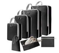 7pcs Packing Cubes Compression Set for Suitcases and Backpack,Travel Suitcase Packing Cubes Organiser Bags,Large Travel Packing Cubes for Shoes & Clothes Multi-Size Set