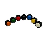 7Pcs PBS-33b 2Pin Switch 12mm 12V 1A Waterproof momentary Push button Switches since the reset Non-locking(Green)
