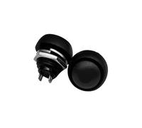 7Pcs PBS-33b 2Pin Switch 12mm 12V 1A Waterproof momentary Push button Switches since the reset Non-locking(Black)