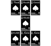 7PCS Personalised Bottle Openers Credit Card Size, Groomsmen Best Man Gifts for Wedding Bachelor Party, Stainless Steel Beer Bottle Opener, Spade A Black