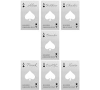 7PCS Personalised Bottle Openers Credit Card Size, Groomsmen Best Man Gifts for Wedding Bachelor Party, Stainless Steel Beer Bottle Opener, Spade A Silver