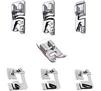 7PCS Presser Foot Kit Including 6pcs Rolled Hemmer Foot Presser Foot and 1pcs Zig Zag, Straight Stitch Foot Snap On Foot Presser Foot 7301 for Singer, Brother, Janome Low Shank Sewing Machines