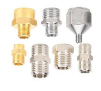 7pcs Professional Airbrush Adaptor Kit 1/8in 1/4in BSP Connector for Compressor Airbrush Hose