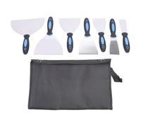 7PCS Putty Set, 1.5/2/3/4/5/6/8 in Scraper, Stainless Steel Taping Tool with Storage Bag, for Repairing Drywall Applying Plaster Removing Wallpaper