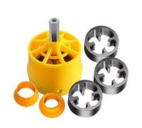 7Pcs PVC Pipe Threader Kits with 1 / 2inch 3/4 1inch Dies Electric Drill Attachment for Pipe Thread Making Tool Set Home Renovation Threading Kits