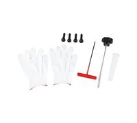 7PCS Quick Tire Valve Stem Core Replacement Tool for 0.453-Inch Rim Holes, Alloy Steel Construction with 4 Extra Valve Cores, Professional Automo