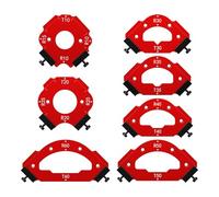 7pcs Radius Jig Router Templates, Aluminum Alloy Wooden Board Arc Cutting Auxiliary Tool, Router Corner Jig DIY Template R10 R15 R20 R25 R30 R35 R40 R50 R60 T10 T20 T30 T35 T40 T50 T60