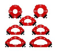 7pcs Radius Jig Router Templates, Multifunctional Aluminum Alloy Wooden Board Arc/Oblique Angle Cutting Auxiliary Tool, R&T Multi-Angle Router Corner Jig DIY Template Arc Angle Positioning Template