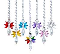 7pcs Rainbow Guardian Angel Crystal Suncatcher for Home/Car Decoration & Porch Decor & Hangings Crystal Glass Ornament
