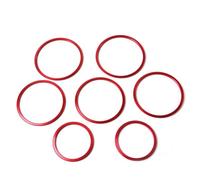 7Pcs Red Air Conditioning Vent Outlet Ring Cover Trim Cover, for Mercedes-Benz C C43 C63 AMG GLC Class 2015-2019 Air vent trim